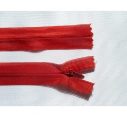 Galanterie - zip skrytý 16cm červený