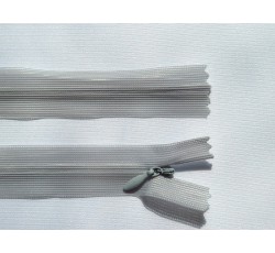 Galanterie - zip skrytý 20cm stříbřitě šedý