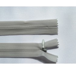 Galanterie - zip skrytý 40cm stříbřitě šedý