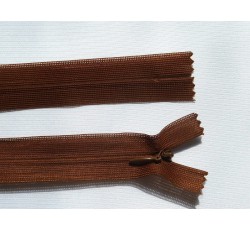 Galanterie - zip skrytý 40cm hnědý