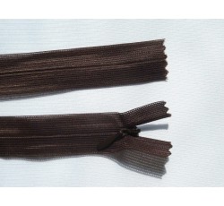 Galanterie - zip skrytý 40cm tmavě hnědý