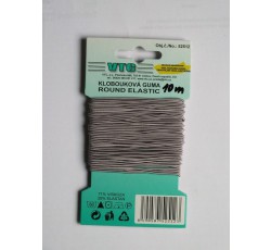 Galanterie - Klobouková guma šedá 1,2 mm - karta 10 m