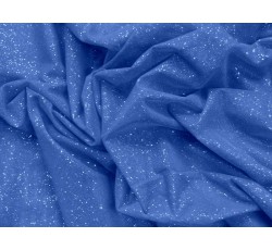 Tyly - elastický  modrý tyl pandora s glittery