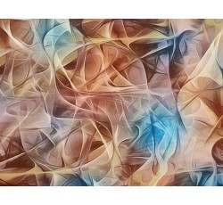 Hedvábí - hedvábná šatovka 2135 abstraktní vzor
