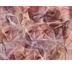 Hedvábí - hedvábná šatovka 2135 starorůžový abstraktní vzor