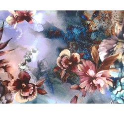 Šatovky - fialová šatovka 2077 s květy