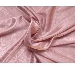 Hedvábí - růžová hedvábná šatovka 2455 vytkávaný vzor