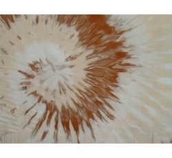 Hedvábí - hedvábná šatovka 2476 béžový batikovaný vzor