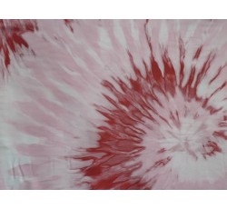 Hedvábí - hedvábná šatovka 2476 růžový batikovaný vzor