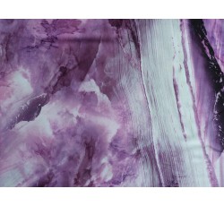 Hedvábí - hedvábná šatovka 2481 mramorový vzor lila