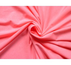 Úplety - neonově růžový bavlněný úplet punto