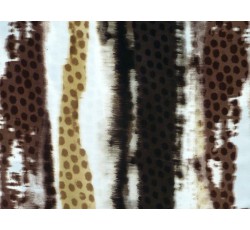 Hedvábí - hedvábná šatovka 2085 hnědý vzor