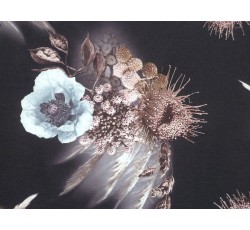 Šatovky - temně hnědá šatovka 2047 s květy
