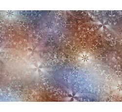 Hedvábí - hedvábná šatovka 2136 hvězdicový vzor