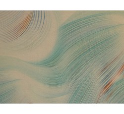 Hedvábí - bronzová hedvábná šatovka 2759 barevné čáry