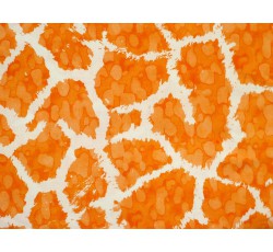 Šatovky - oranžová viskóza 2568 batikovaný vzor II.j