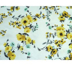 Šatovky - smetanová šatovka 2832 žluté květy
