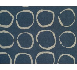 Šatovky - tmavě modrá viskóza 2856 s kroužky