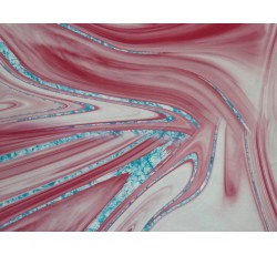 Hedvábí - hedvábí 2740 růžový mramorový vzor