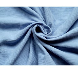 Bavlněné látky - mušelín modrošedý