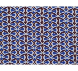 Úplety - viskózový úplet 2851 modrý geometrický vzor