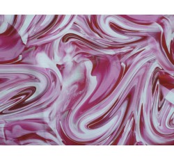 Hedvábí - hedvábná šatovka 2738 růžový abstraktní vzor