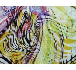 Hedvábí - žluté hedvábí 2887 abstraktní vzor