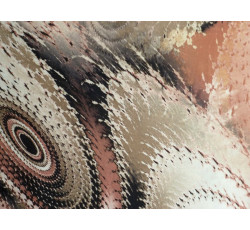 Hedvábí - hedvábí 2884 starorůžový vzor s kruhy