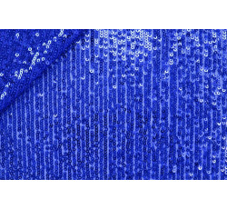 Flitrové látky - elastická látka s flitry královsky modrá