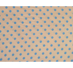 Hedvábí - světle růžové hedvábí 2735 s modrými puntíky