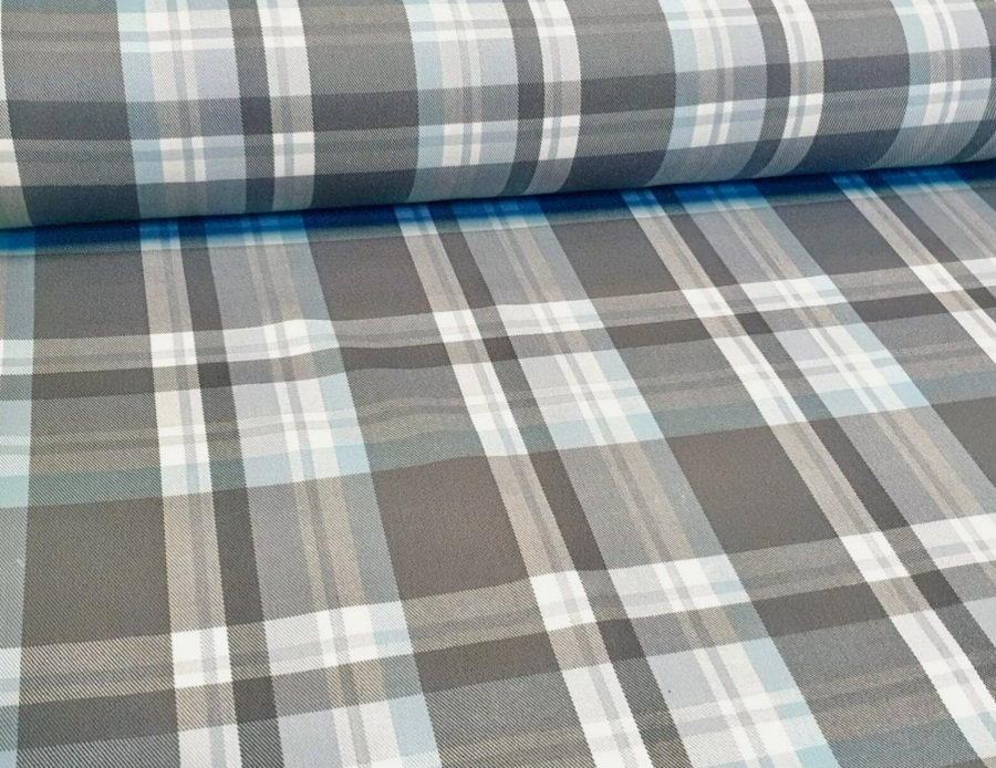 kostýmovka hnědo modrá skotská kostka