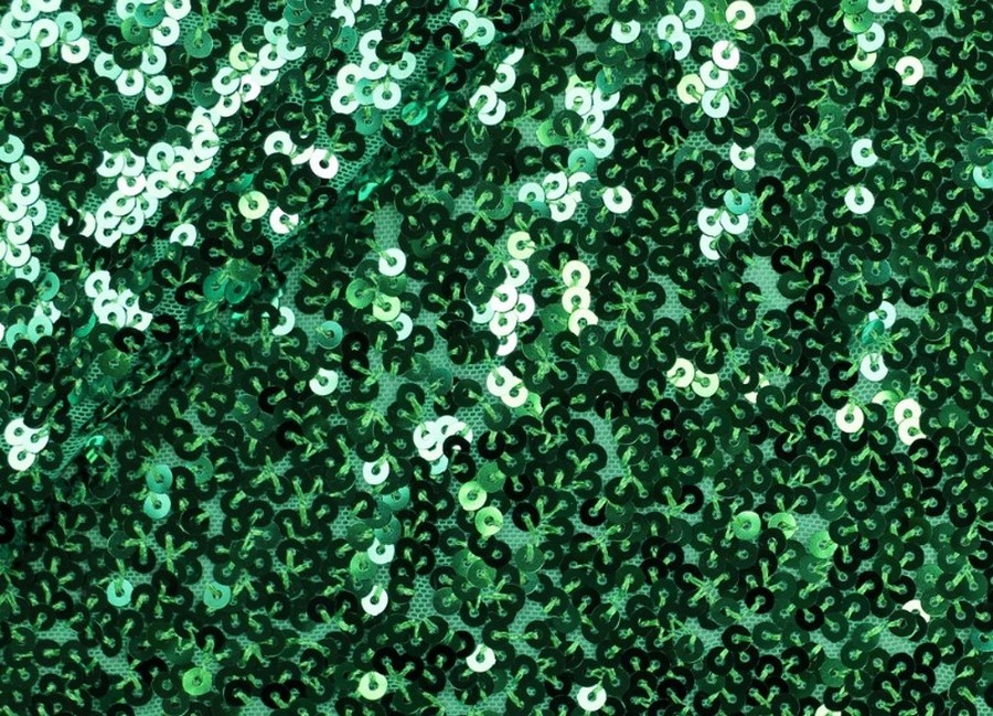 tmavě zelená flitrová látka margot