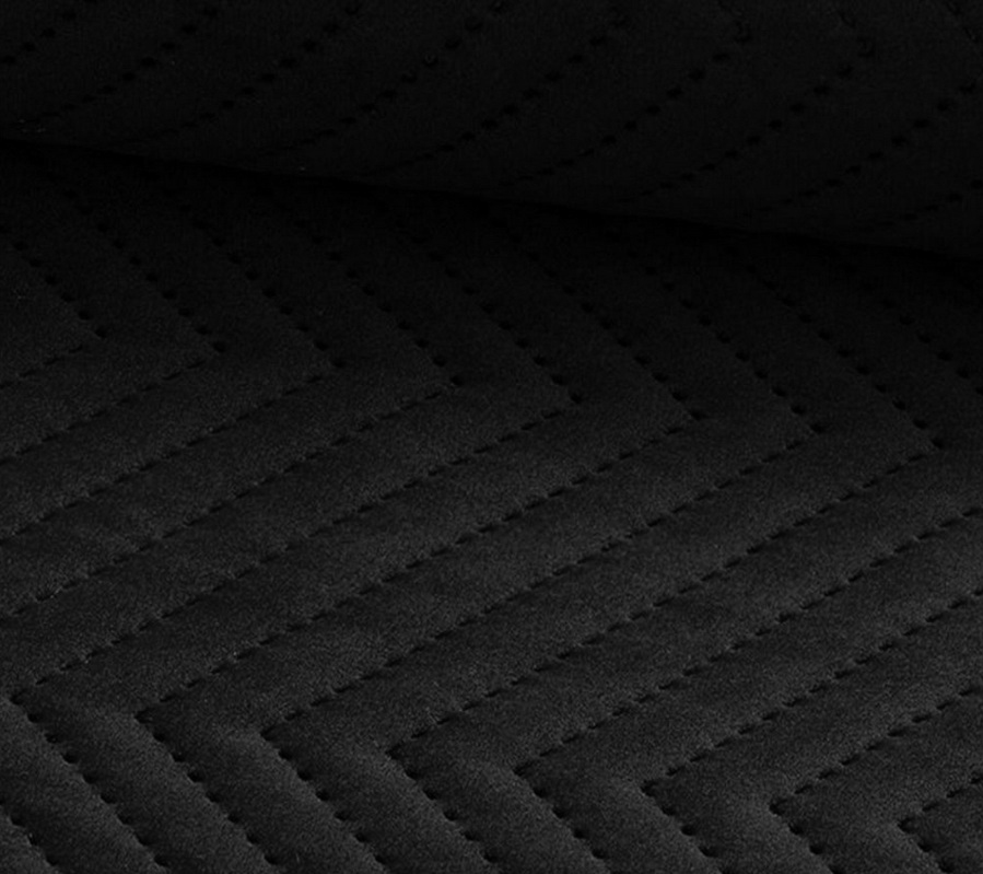 černá sametová prošívaná látka Lucrezia