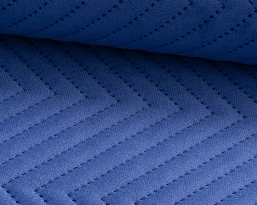 modrá sametová prošívaná látka Lucrezia