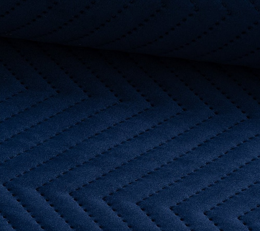 tmavě modrá sametová prošívaná látka Lucrezia