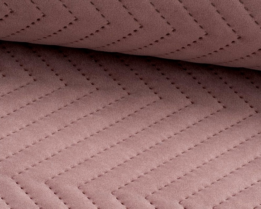 starorůžová sametová prošívaná látka Lucrezia