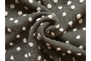 Kabátovky - kabátovka vařená vlna černá šedé puntíky