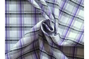 Halenkoviny - košilová látka 9850 fialová kostkovaná s lurexem