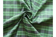 Halenkoviny - košilová látka 9850 zelený proužek s lurexem