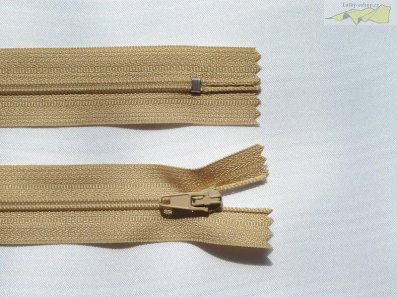 zip spirálový 16cm béžový