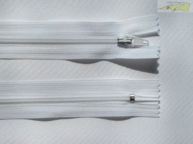 zip spirálový 18cm bílý
