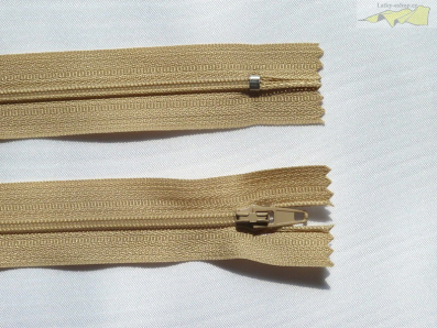 zip spirálový 60cm béžový