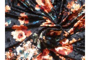 Velur - černý velur 1994 květinový vzor