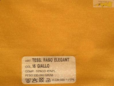 žlutá potahová látka 16 s leskem š.330cm