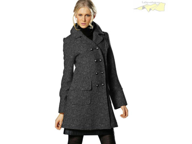 kabátovka vařená vlna antracit