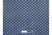 elastický semiš 2431 tmavě modrý s puntíky