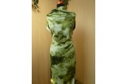 Hedvábí - hedvábná šatovka 2119 zelená batika