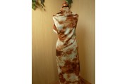 Hedvábí - šafránová hedvábná šatovka 2119 s batikou