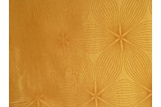 Hedvábí - žlutá hedvábná šatovka 2455 vytkávaný vzor