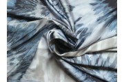 Hedvábí - hedvábná šatovka 2476 šedý batikovaný vzor